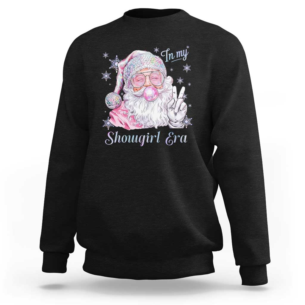 Pink Santa Christmas Sweatshirt Bubble Gum Peace Sign - Wonder Print Shop