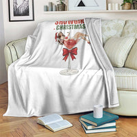 Santa Girls Christmas Throw Blanket - Wonder Print Shop