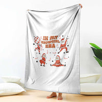 Funny Santa Girl Christmas Throw Blanket - Wonder Print Shop