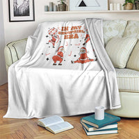 Funny Santa Girl Christmas Throw Blanket - Wonder Print Shop