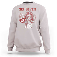 67 Valetines Meme Sweatshirt Funny Six Seven Valentines Day Heart - Wonder Print Shop
