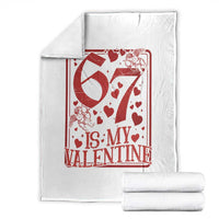 67 Valentines Playing Card Throw Blanket Funny Six Seven Relationship Meme - Wonder Print Shop