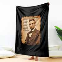 Abraham Lincoln American History Teacher School Throw Blanket