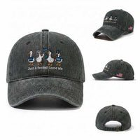 Seattle 2026 Washed Cotton Baseball Cap Just A Football Goose Win