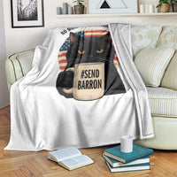Send Barron Meme Throw Blanket Funny Cat Sarcastic Political