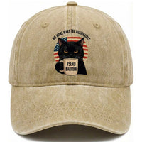 Send Barron Meme Washed Cotton Baseball Cap Funny Cat Sarcastic Political