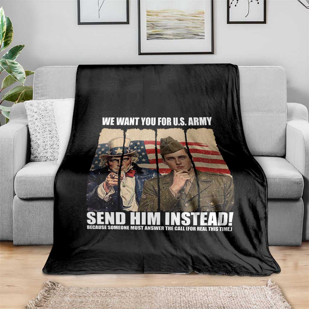 Send Barron Throw Blanket We Want You For US Army
