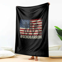 Send Barron Throw Blanket Vintage American Flag Soldier Hashtag Internet Meme