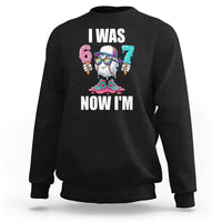 I Was 6 Now I'm 7 Sweatshirt Baseball Ice Cream Drip Number 67 Player