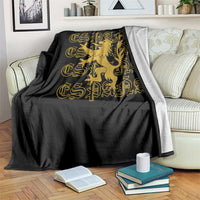 Spain Espana Heraldic Lion Pride Throw Blanket
