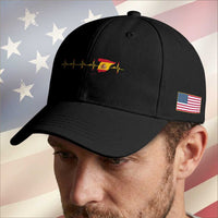 Spain Heartbeat EKG Espana Spanish Flag Map Baseball Cap