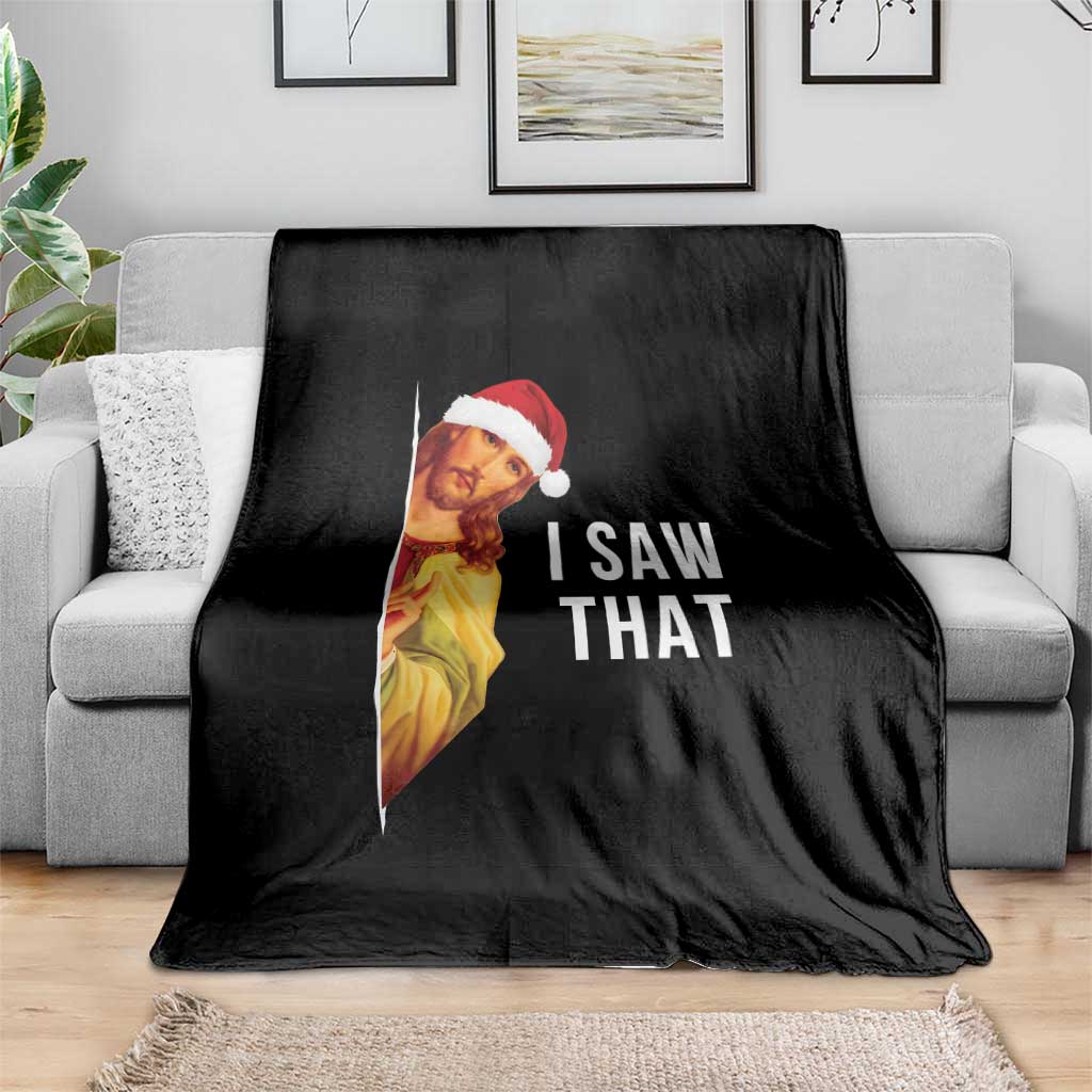 Jesus Christmas Meme Throw Blanket I Saw That - Wonder Print Shop