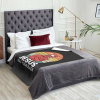 Funny Satan Christmas Throw Blanket Jesus Has Your Back - Wonder Print Shop