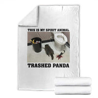 Trashed Panda Throw Blanket My Spirit Animal Funny Drunk Raccoon Meme - Wonder Print Shop