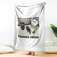 Trashed Panda Throw Blanket My Spirit Animal Funny Drunk Raccoon Meme - Wonder Print Shop