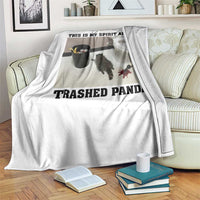 Trashed Panda Throw Blanket My Spirit Animal Funny Drunk Raccoon Meme - Wonder Print Shop