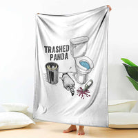 Trashed Panda Throw Blanket Funny Drunk Racoon Meme - Wonder Print Shop
