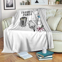 Trashed Panda Throw Blanket Funny Drunk Racoon Meme - Wonder Print Shop