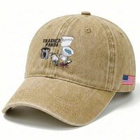 Trashed Panda Washed Cotton Baseball Cap Funny Drunk Racoon Meme