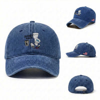 Trashed Panda Washed Cotton Baseball Cap Funny Drunk Racoon Meme