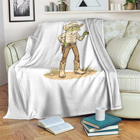 You're Darn Tootin Throw Blanket Funny Cowboy Frog Meme