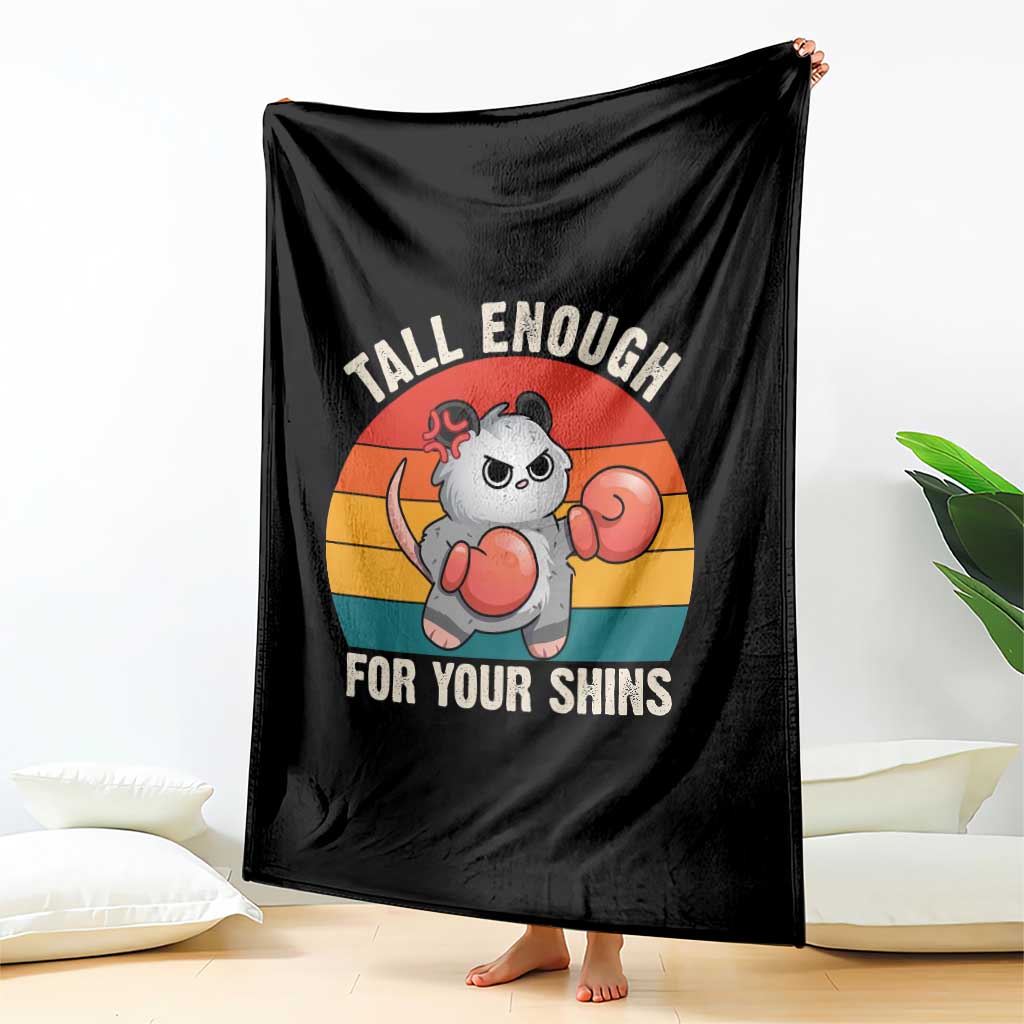 Tall Enough For Your Shins Throw Blanket Funny Possum Meme
