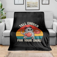 Tall Enough For Your Shins Throw Blanket Funny Possum Meme