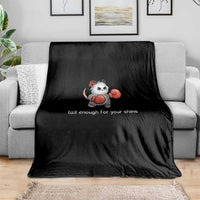 Tall Enough For Your Shins Throw Blanket Funny Possum Sarcastic Meme