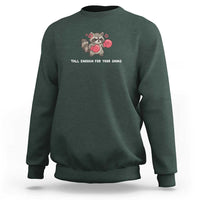 Tall Enough For Your Shins Sweatshirt Funny Raccoon Sarcastic Meme