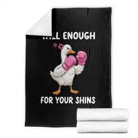 Tall Enough For Your Shins Throw Blanket Funny Goose Sarcastic Meme