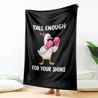 Tall Enough For Your Shins Throw Blanket Funny Goose Sarcastic Meme