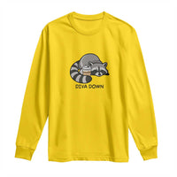 Diva Down Long Sleeve Shirt Funny Raccoon Relaxed