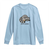 Diva Down Long Sleeve Shirt Funny Raccoon Relaxed