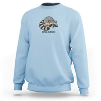Diva Down Sweatshirt Funny Raccoon Relaxed
