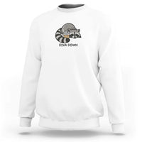 Diva Down Sweatshirt Funny Raccoon Relaxed