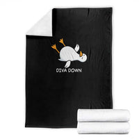 Diva Down Silly Goose Throw Blanket Funny Sarcastic Animal Meme