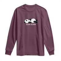 Diva Down Long Sleeve Shirt Funny Lazy Panda Meme