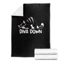Diva Down Throw Blanket Funny Sarcastic Cat Meme