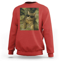 Funny Smoking Cat Selfie Meme Sweatshirt Gen Z Joke - Wonder Print Shop