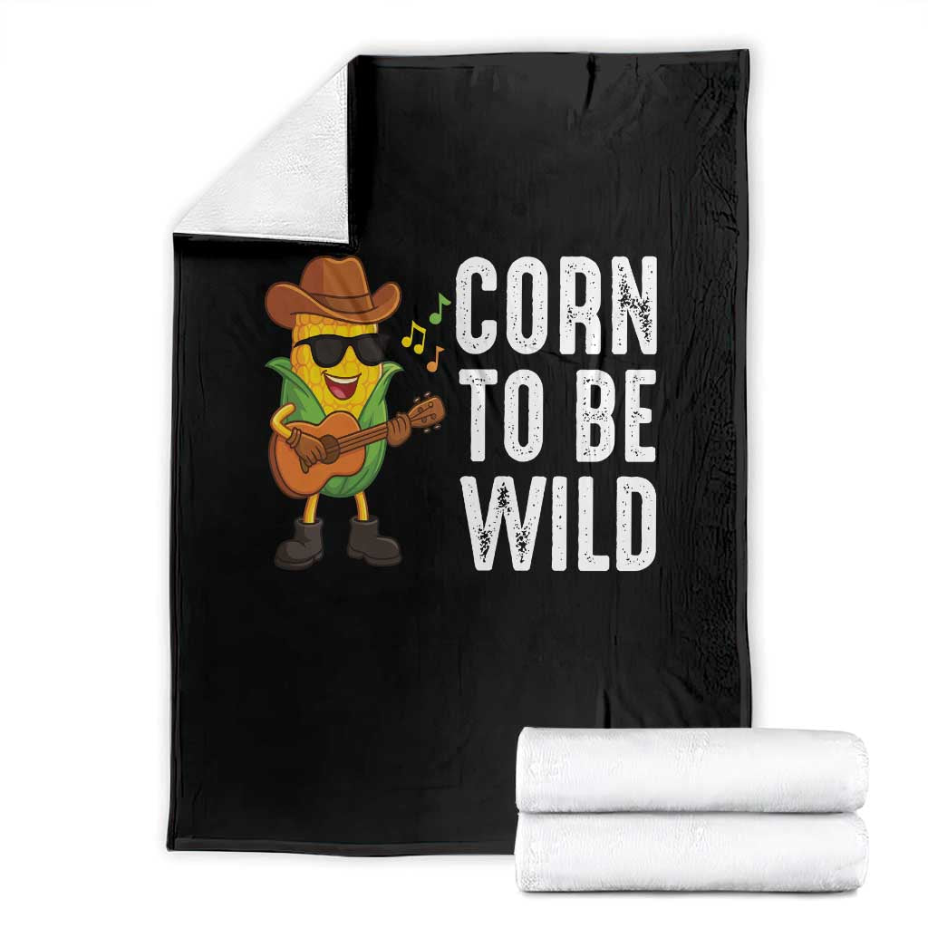 Corn To Be Wild Throw Blanket Funny Cowboy Cornboy - Wonder Print Shop