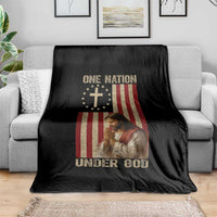 Jesus Christian Throw Blanket One Nation Under God - Wonder Print Shop