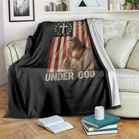 Jesus Christian Throw Blanket One Nation Under God - Wonder Print Shop