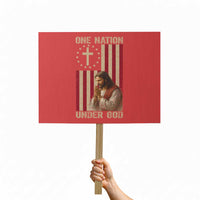 Jesus Christian Protest Sign One Nation Under God - Wonder Print Shop