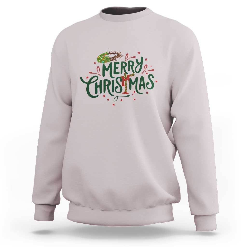 Jesus Christian Christmas Sweatshirt - Wonder Print Shop