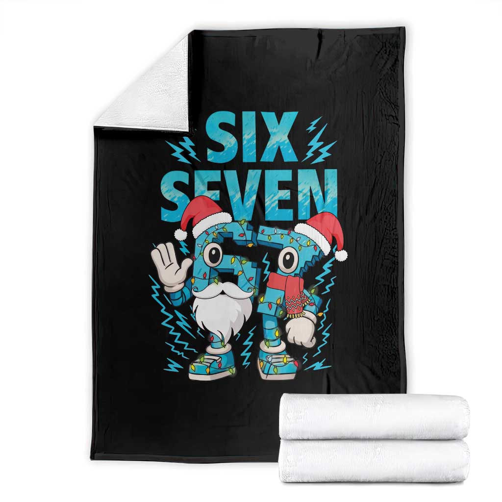 67 Six Seven Christmas Throw Blanket Funny Italian Brainrot Meme - Wonder Print Shop