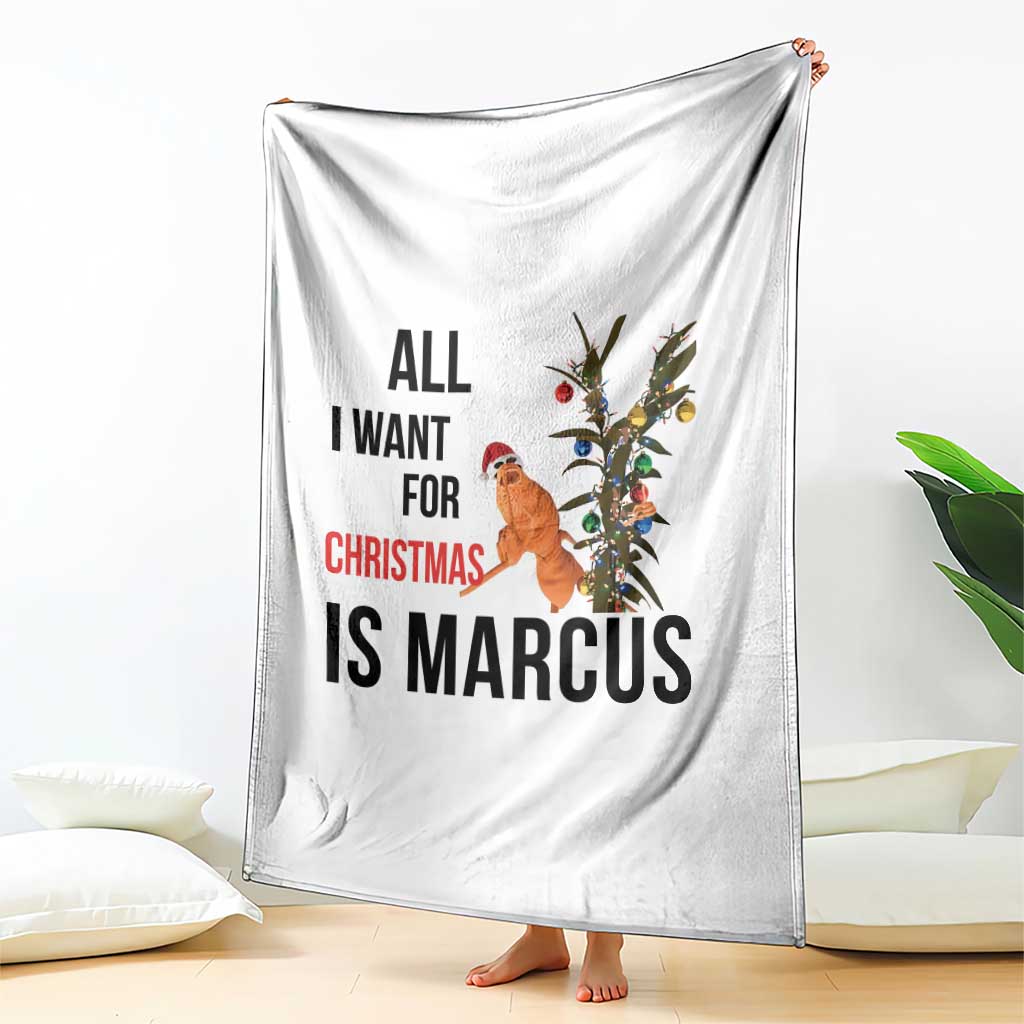 Marcus The Worm Robert Meme Throw Blanket All I Want For Christmas Is Marcus - Wonder Print Shop