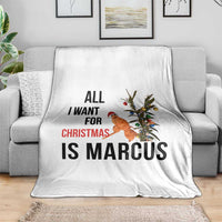 Marcus The Worm Robert Meme Throw Blanket All I Want For Christmas Is Marcus - Wonder Print Shop