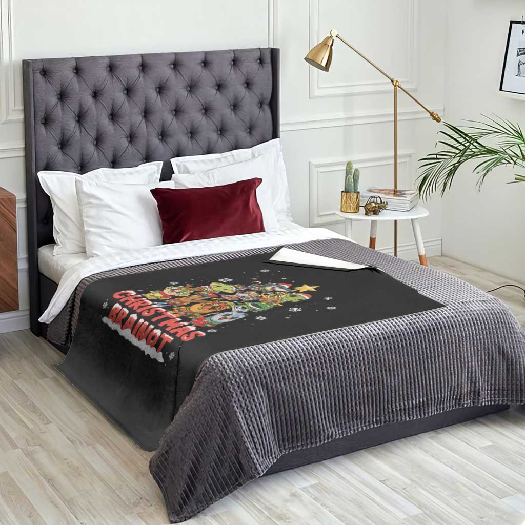 Italian Brainrot Christmas Tree Meme Throw Blanket - Wonder Print Shop