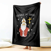 Saint Nicholas Catholic Christmas Throw Blanket - Wonder Print Shop