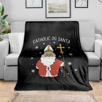 Saint Nicholas Catholic Christmas Throw Blanket - Wonder Print Shop